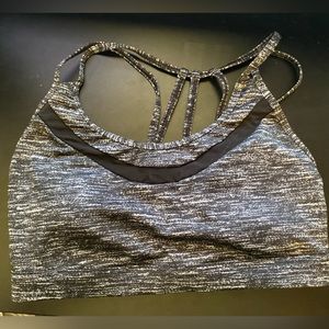 VICTORIA’S SECRET Marled Grey Mesh Strappy Sports Bra XS